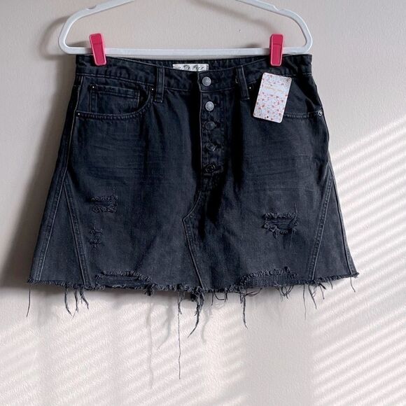 We The Free black Jean skirt - Picture 1 of 10